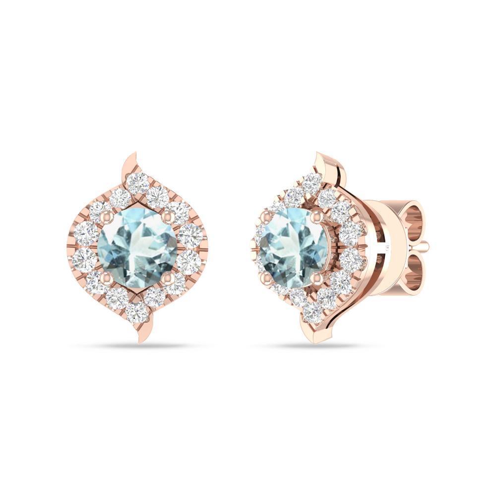 Rose Gold - Aquamarine