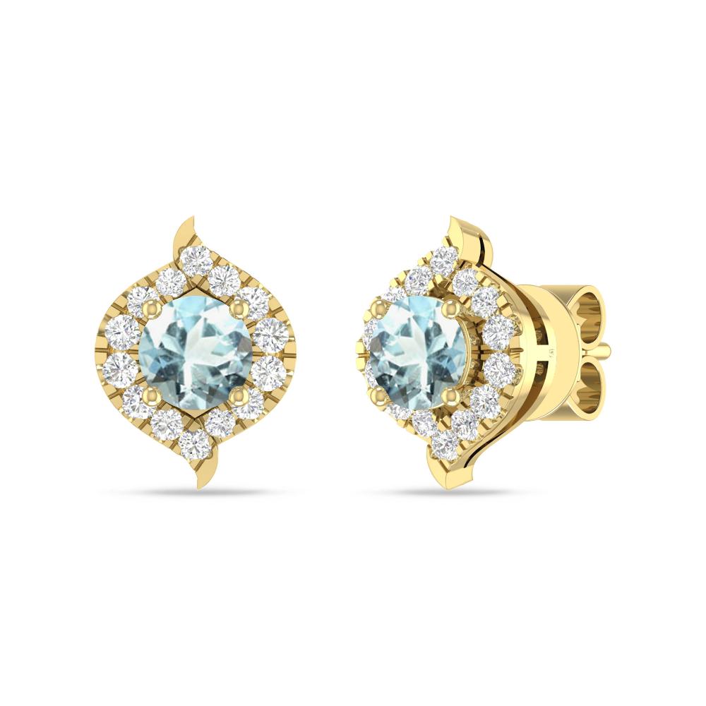 Yellow Gold - Aquamarine