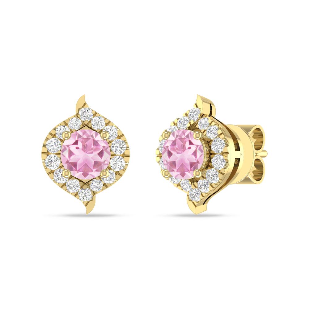 Yellow Gold - Pink Tourmaline