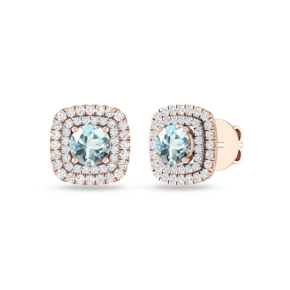 Rose Gold - Aquamarine