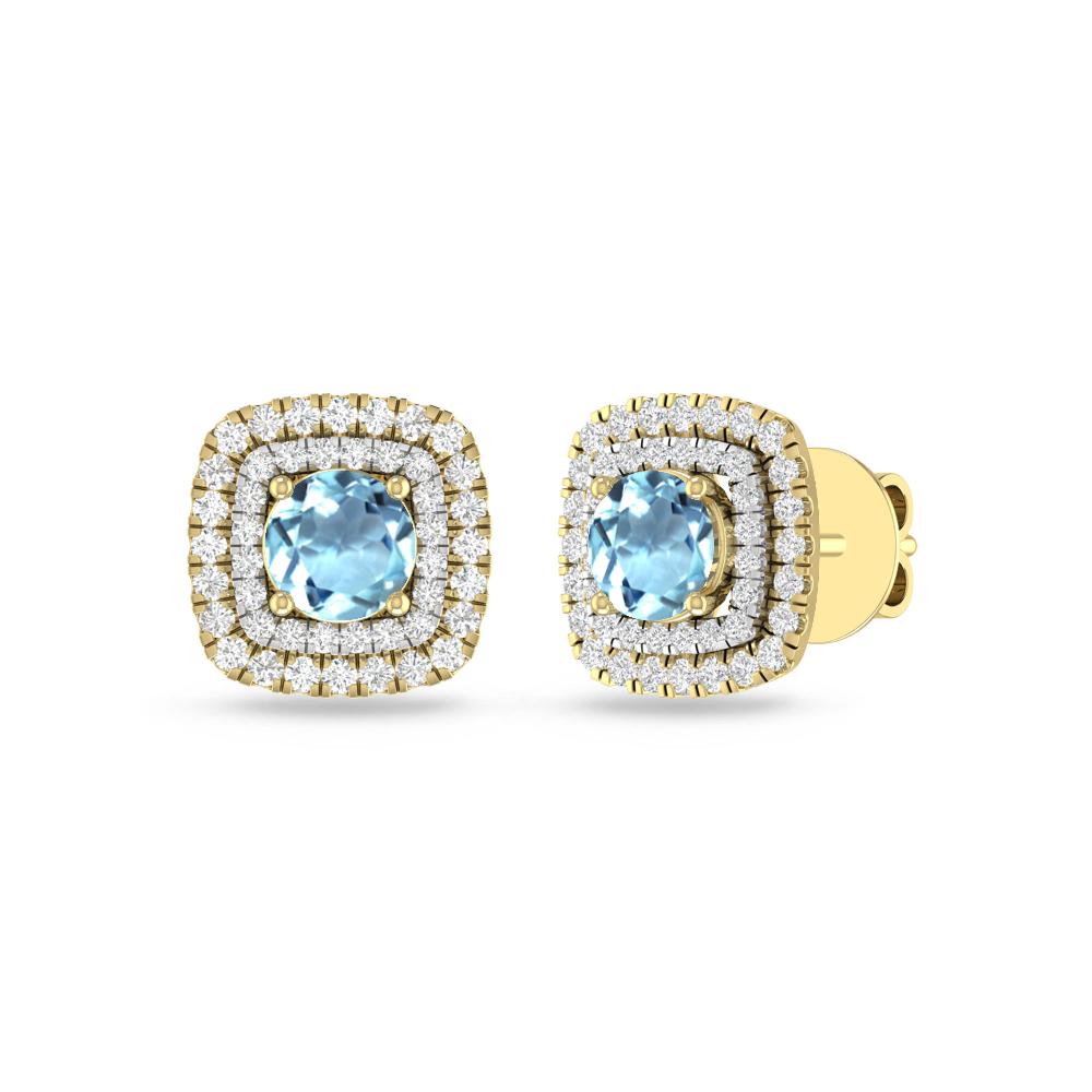 Yellow Gold - Aquamarine
