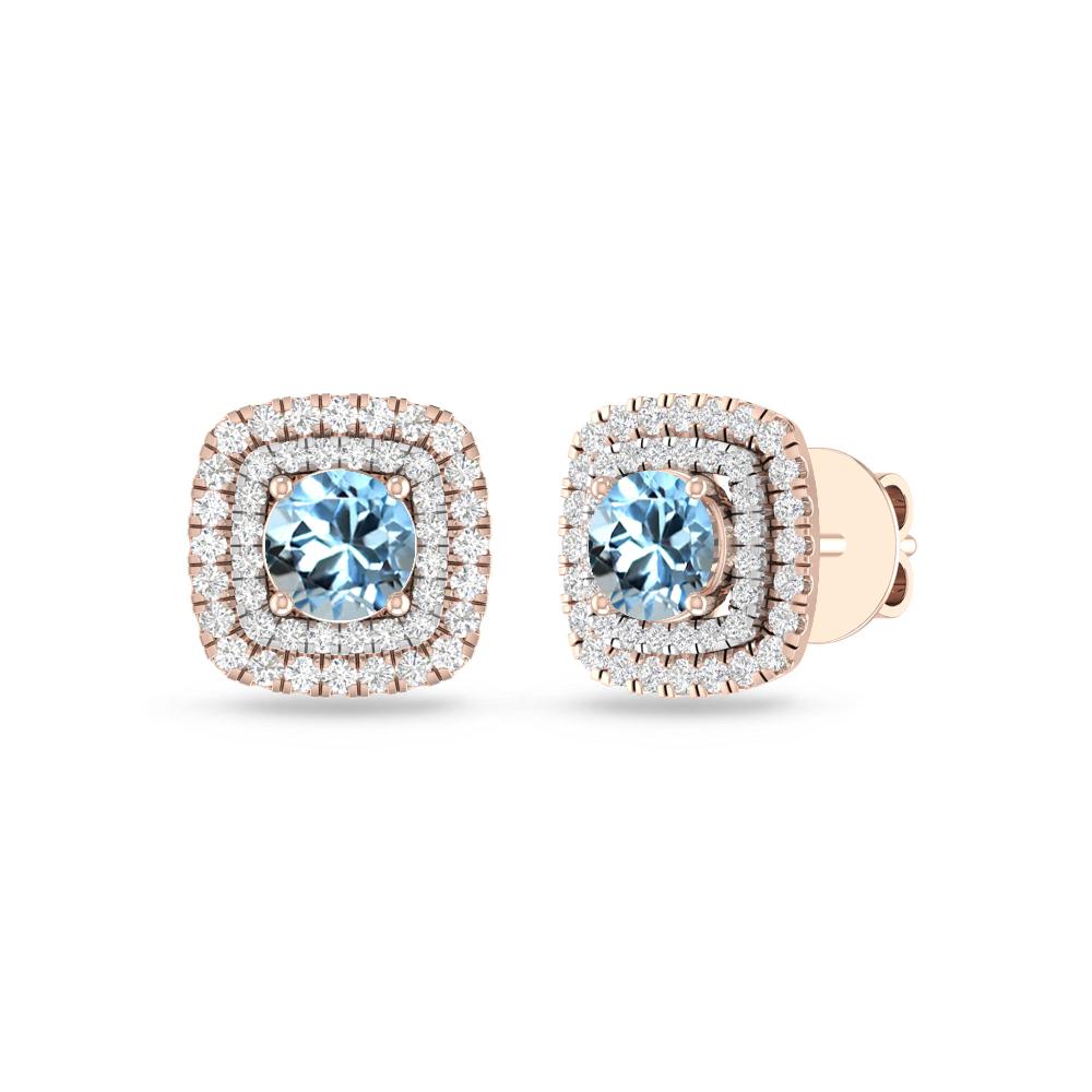 Rose Gold - Aquamarine