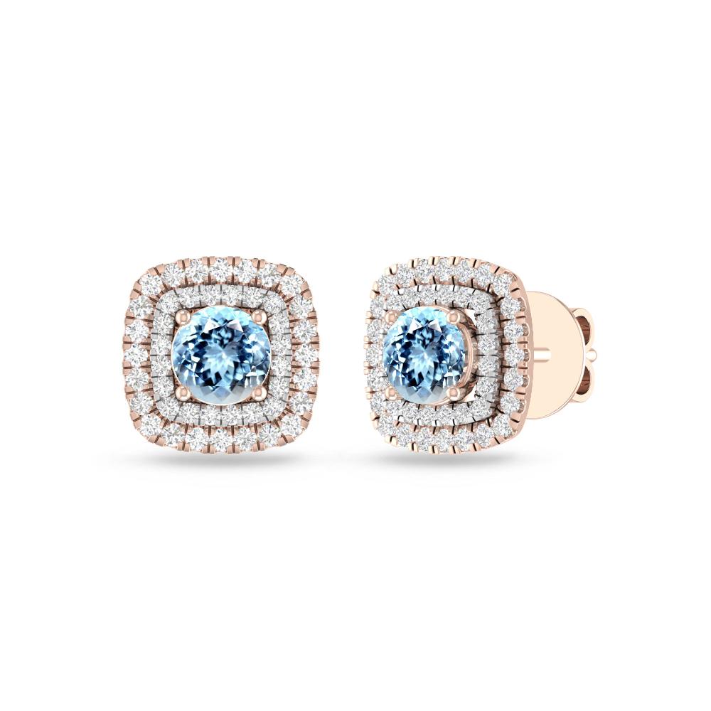 Rose Gold - Aquamarine