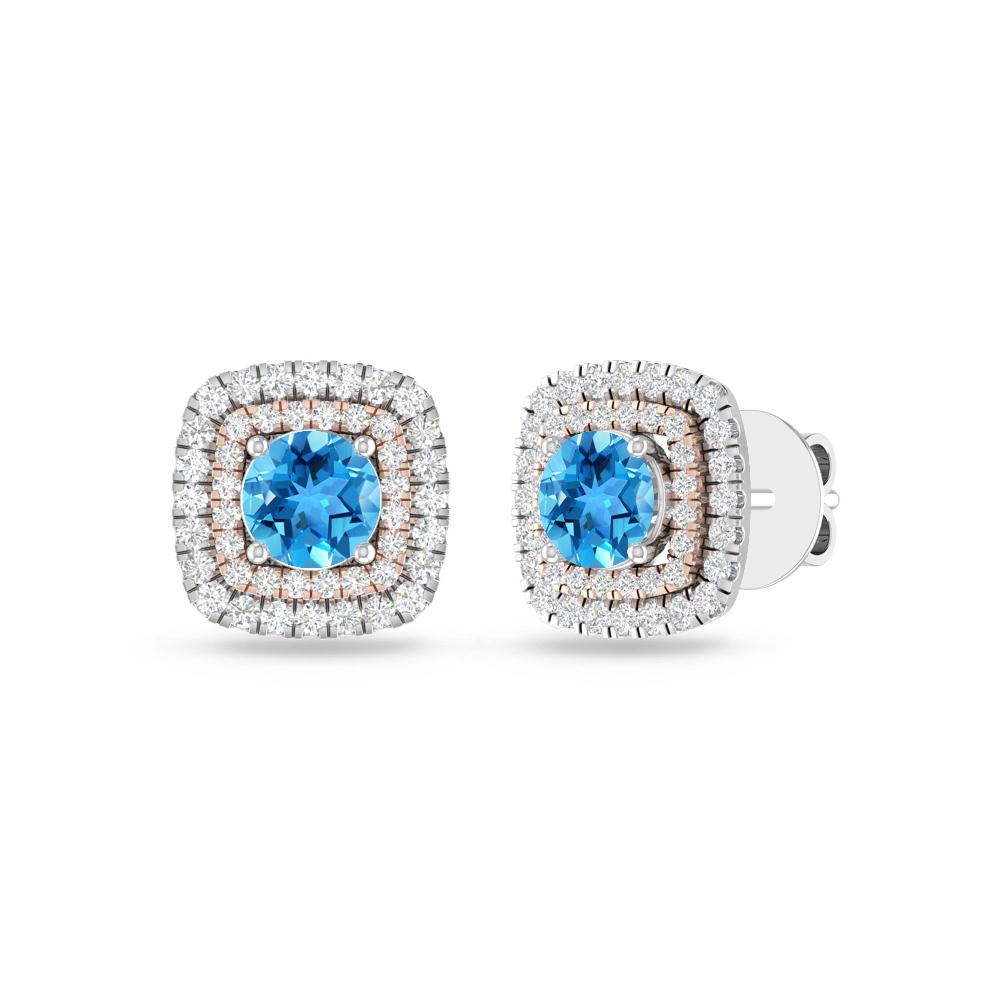 White Gold - Blue Topaz