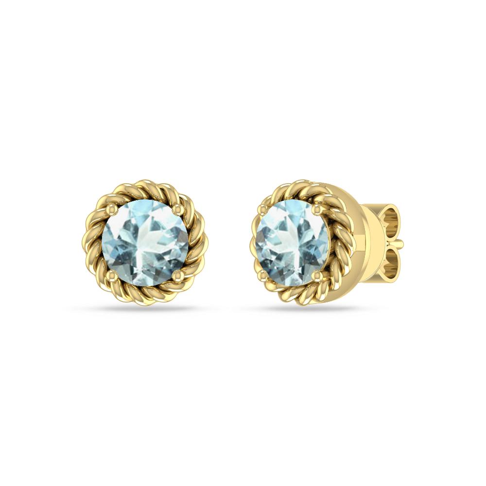 Yellow Gold - Aquamarine