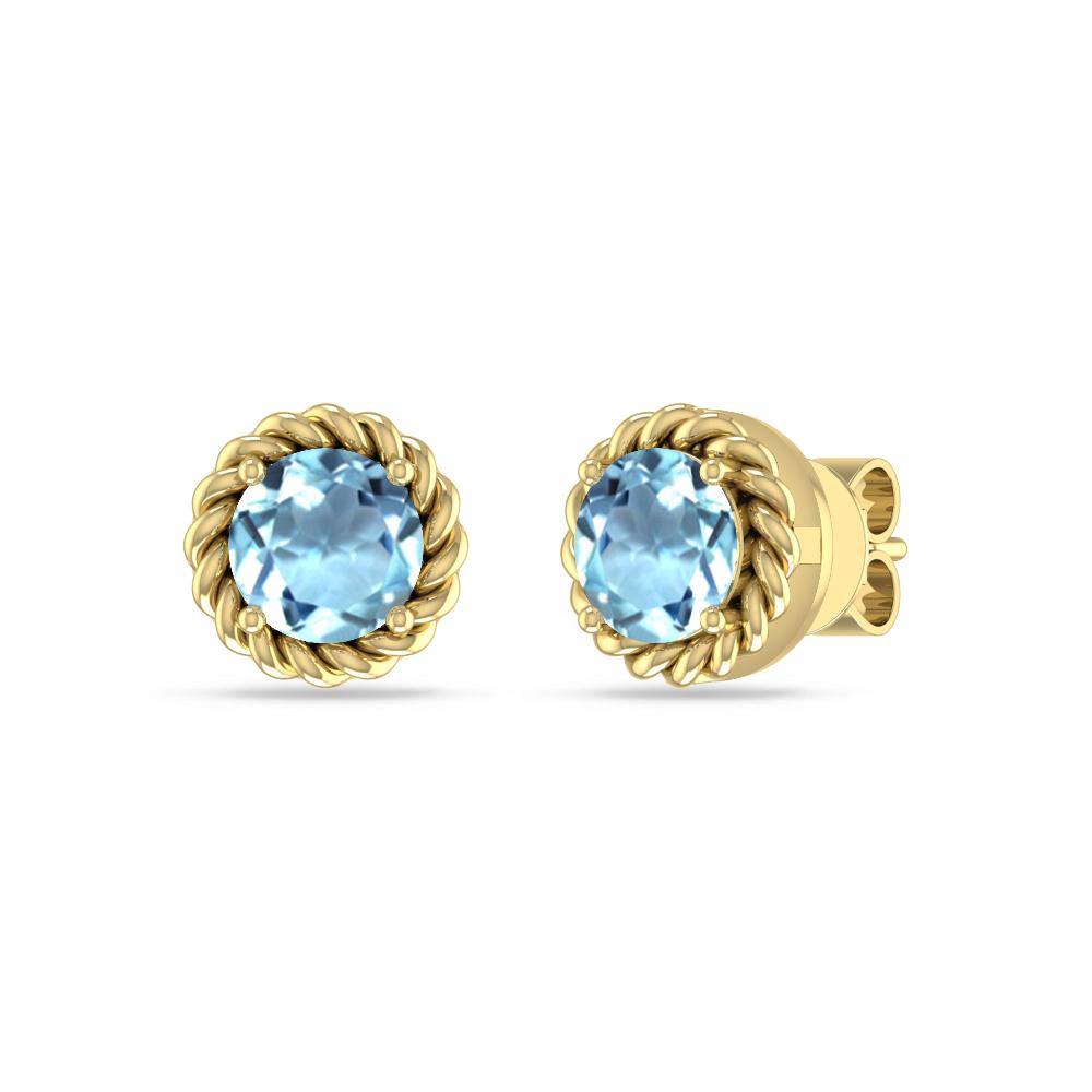 Yellow Gold - Aquamarine