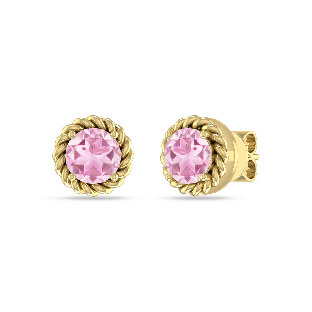 Yellow Gold - Pink Tourmaline