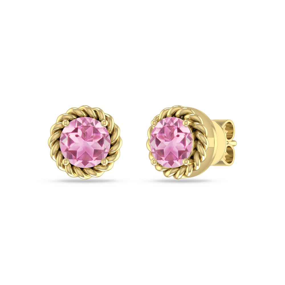 Yellow Gold - Pink Tourmaline
