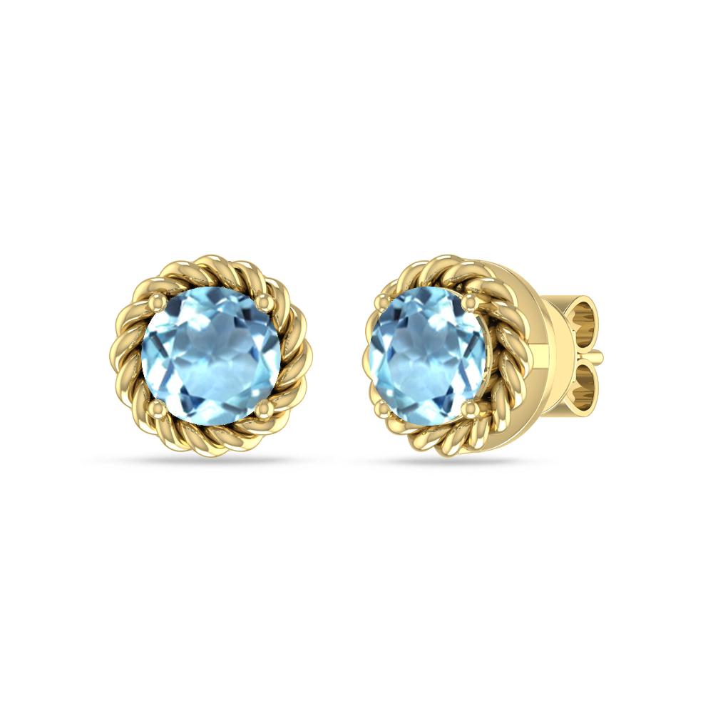 Yellow Gold - Aquamarine
