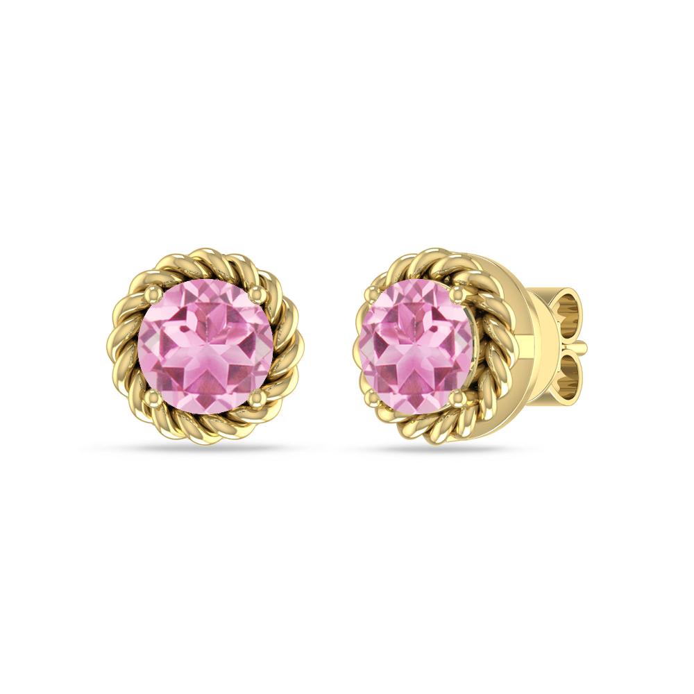 Yellow Gold - Pink Tourmaline