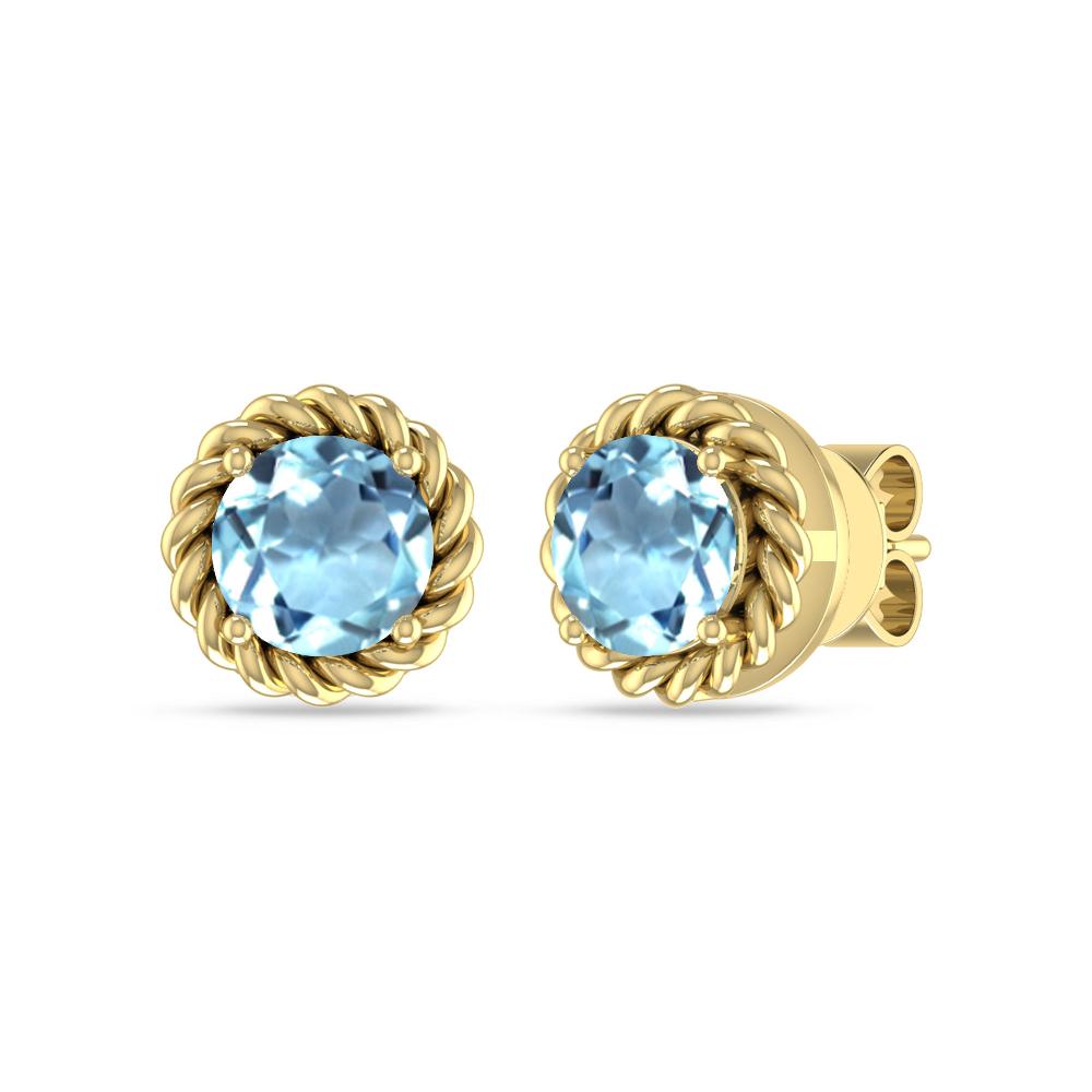 Yellow Gold - Aquamarine