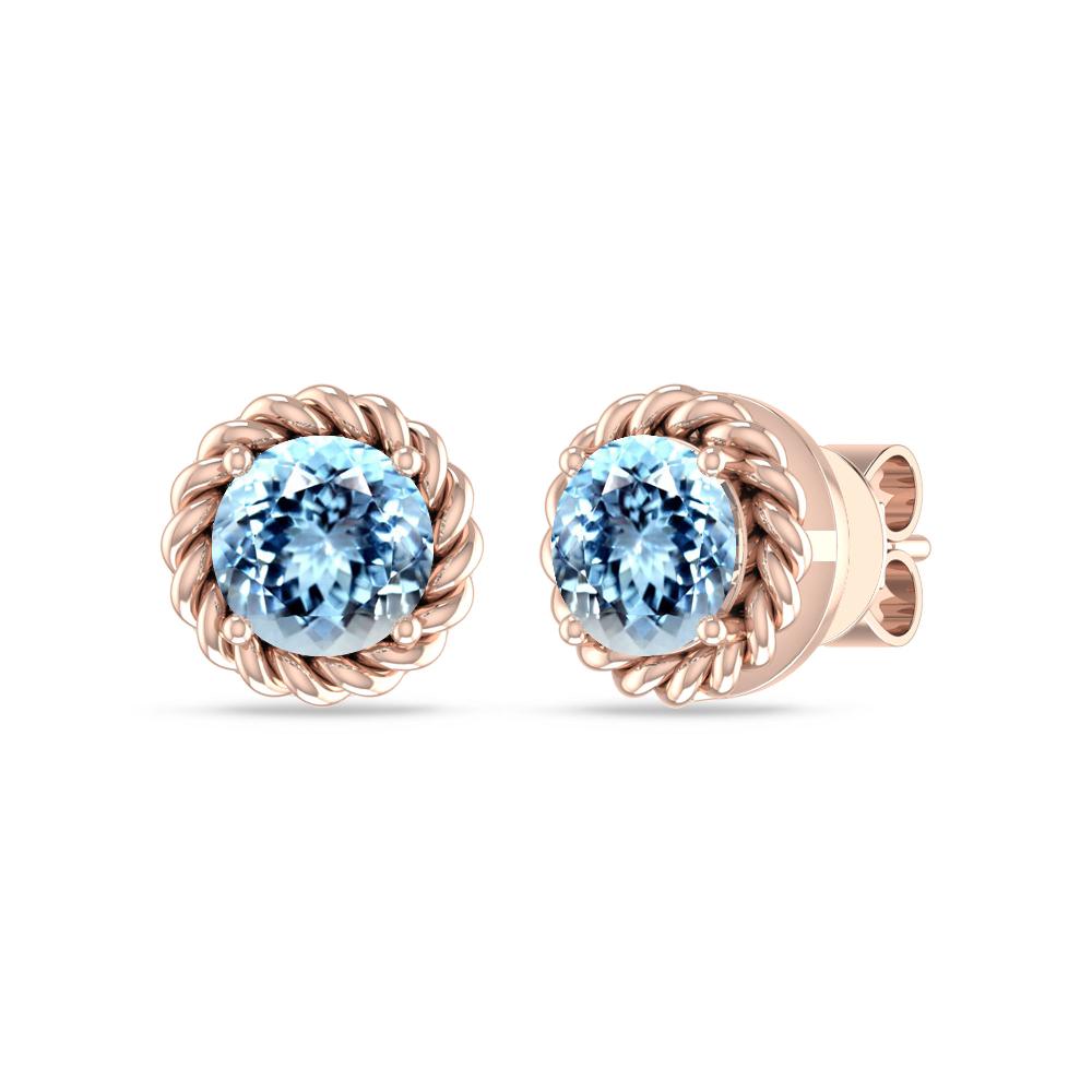 Rose Gold - Aquamarine