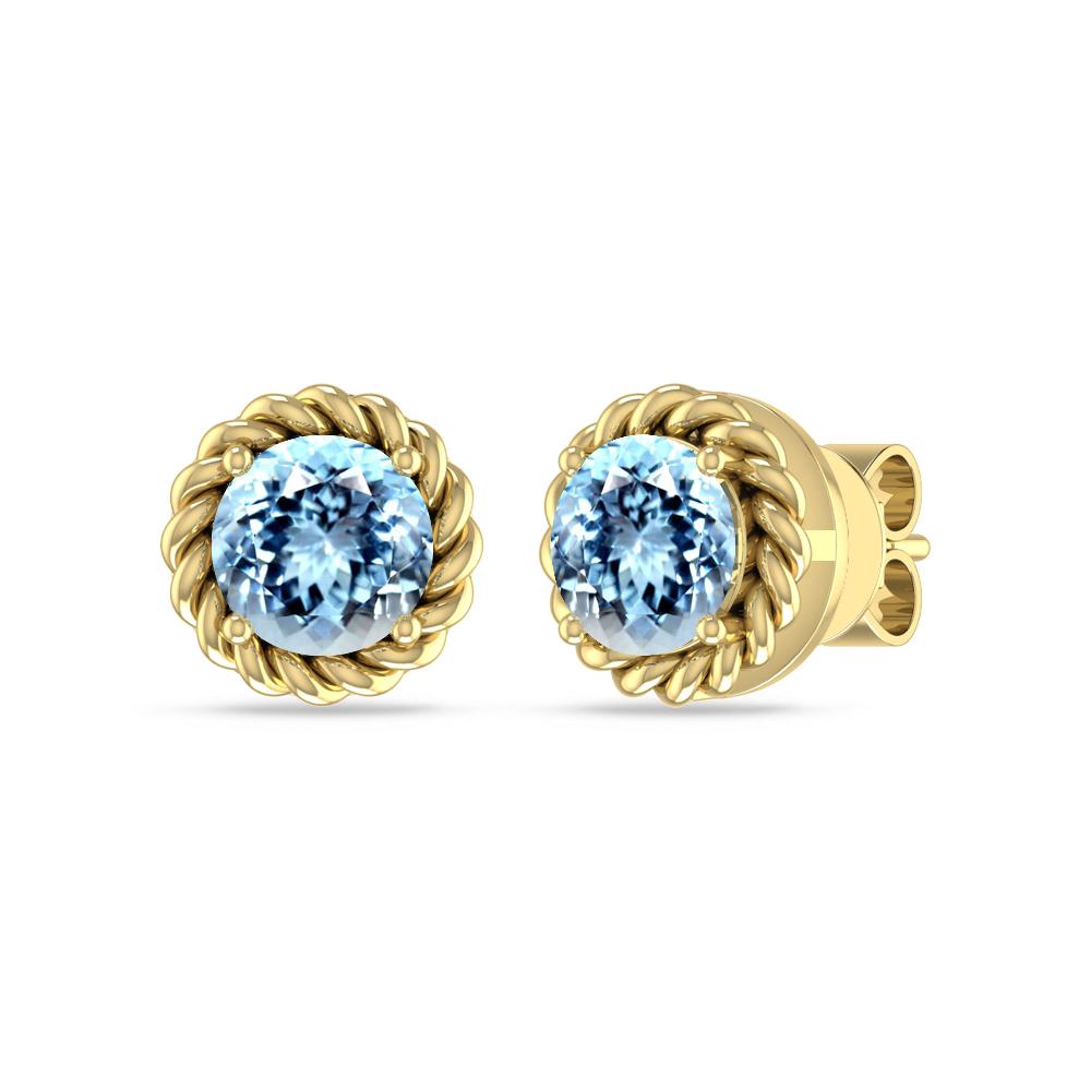 Yellow Gold - Aquamarine