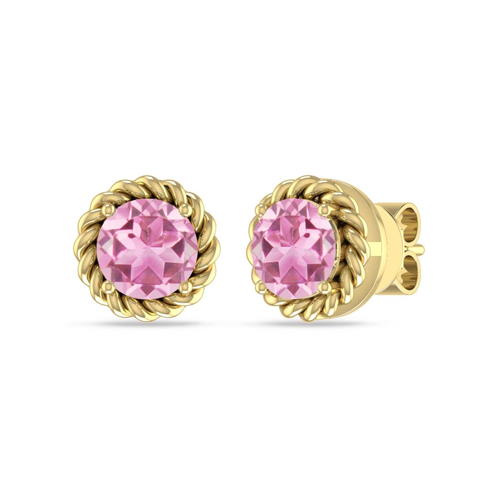 Yellow Gold - Pink Tourmaline