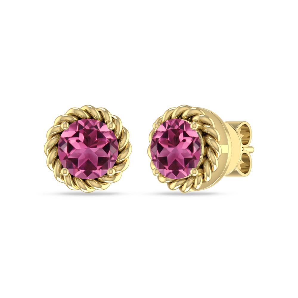 Yellow Gold - Pink Tourmaline