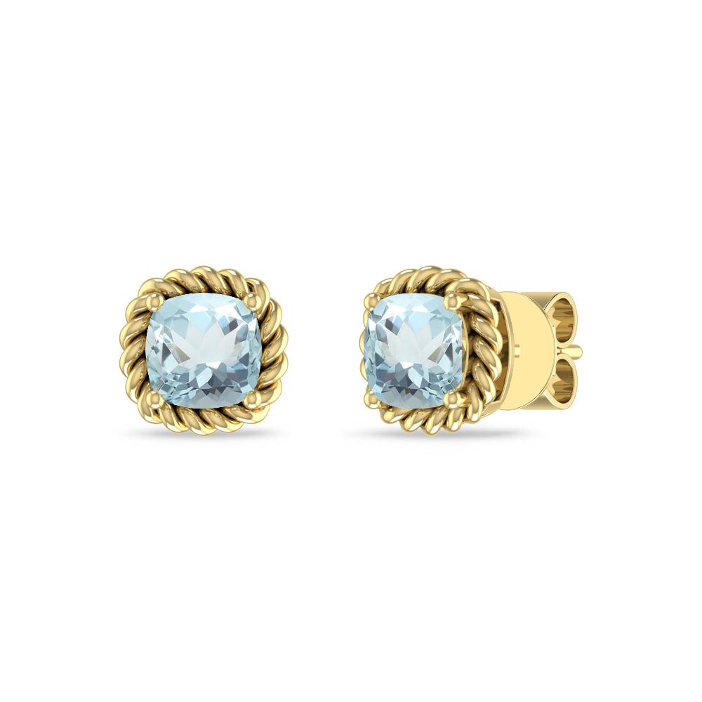 Yellow Gold - Aquamarine