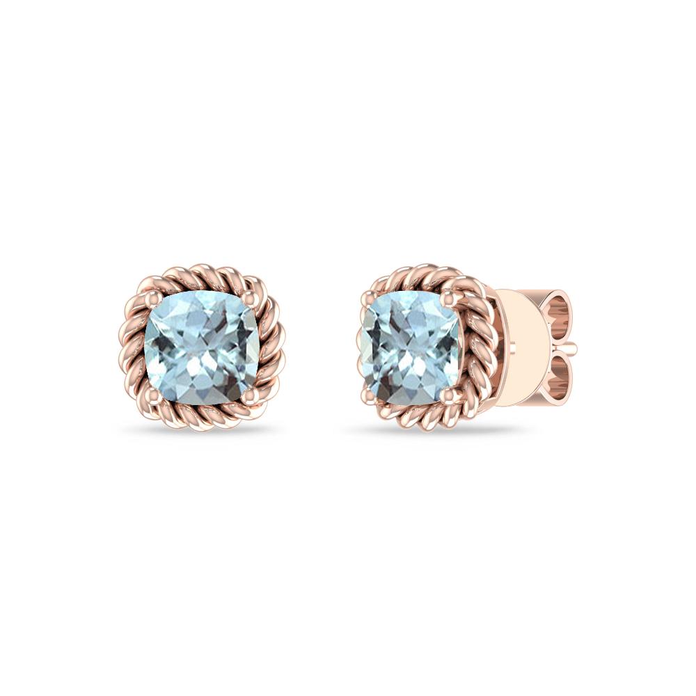 Rose Gold - Aquamarine
