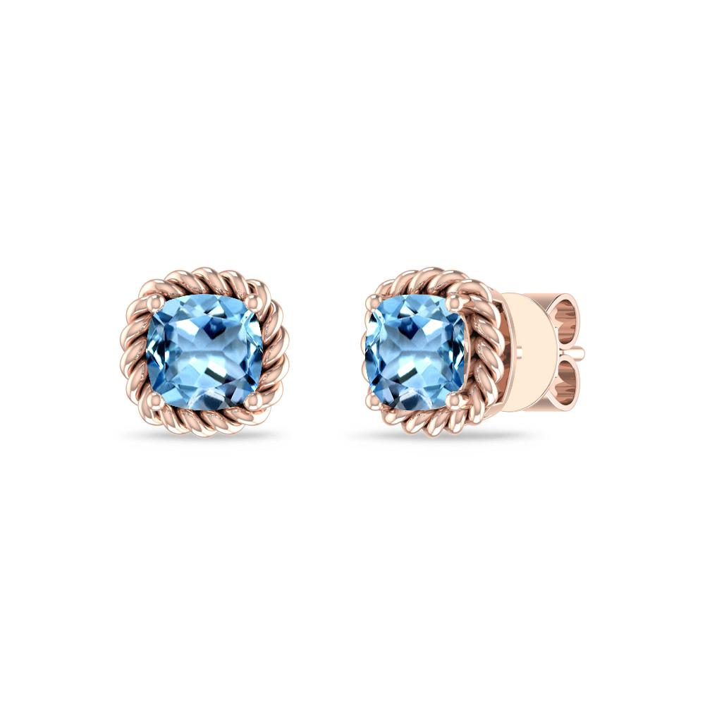 Rose Gold - Aquamarine
