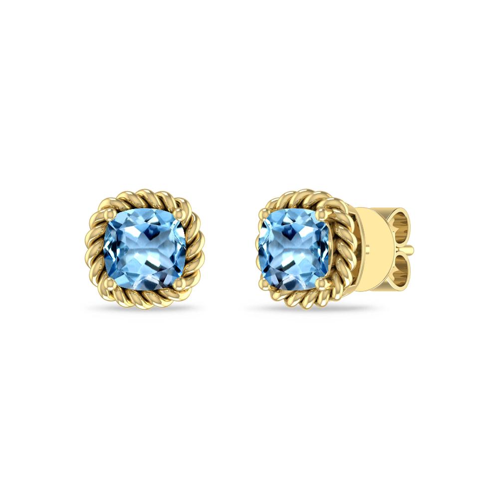 Yellow Gold - Aquamarine