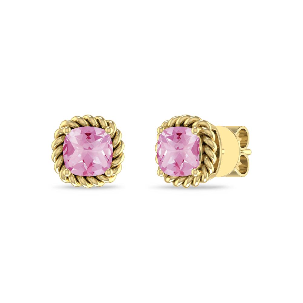 Yellow Gold - Pink Tourmaline