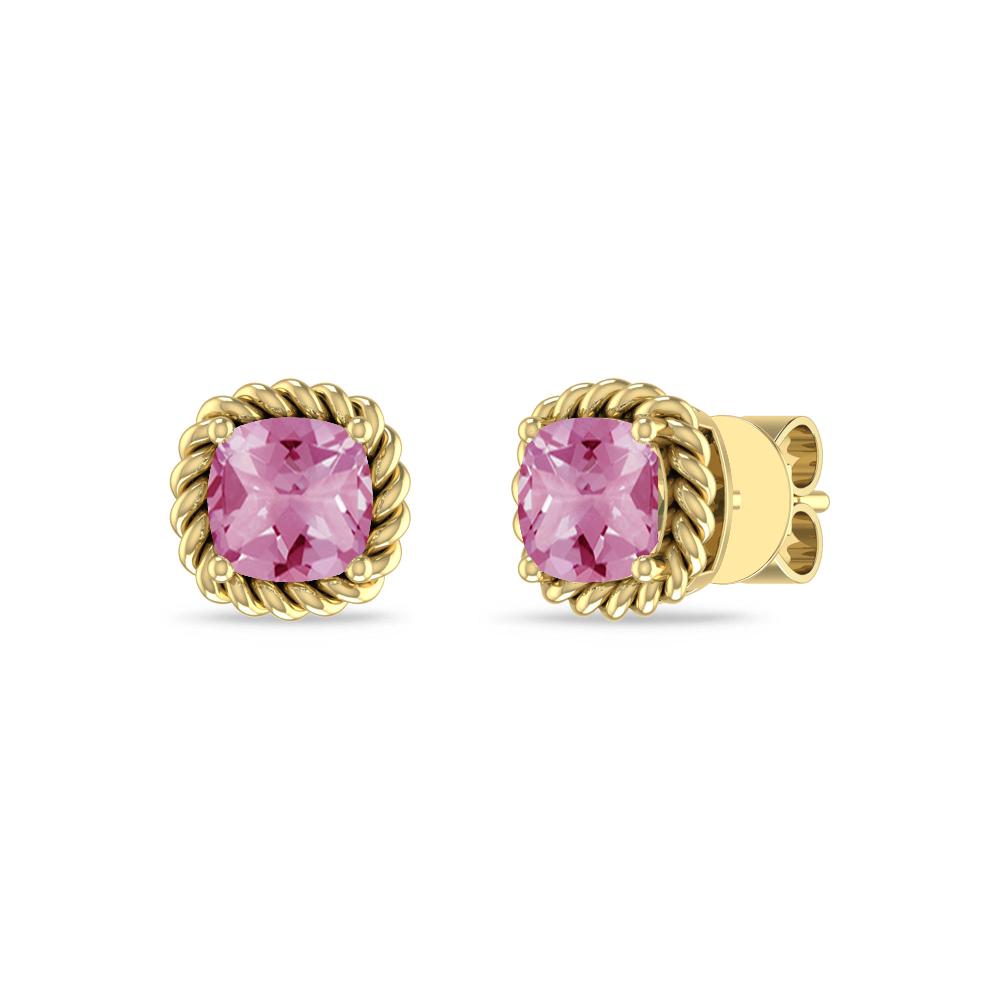 Yellow Gold - Pink Tourmaline