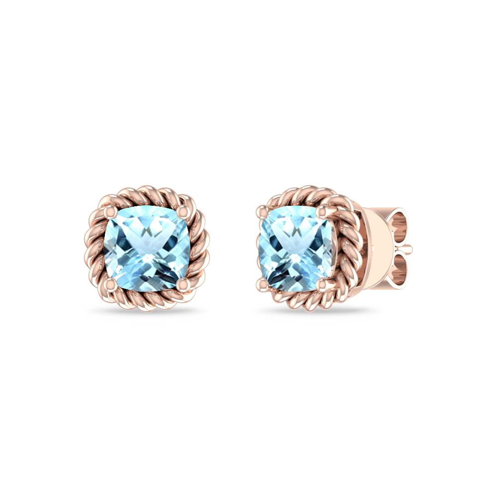 Rose Gold - Aquamarine