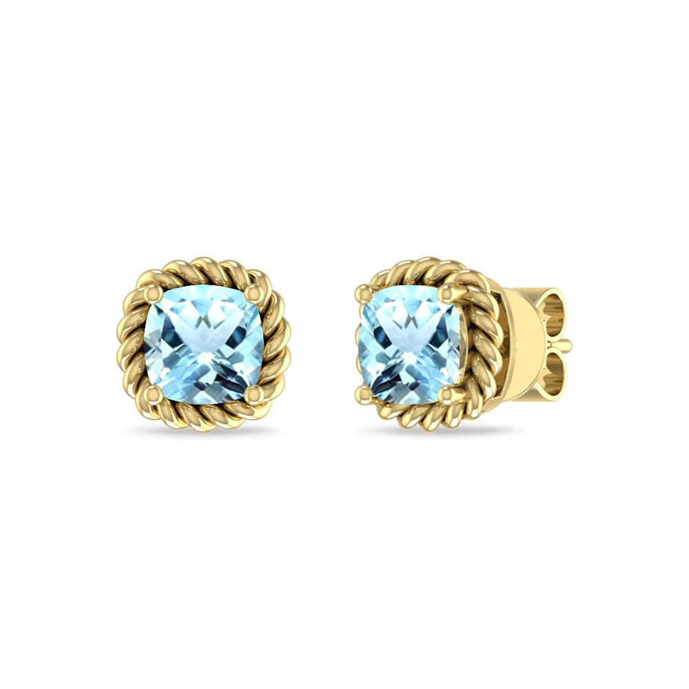 Yellow Gold - Aquamarine