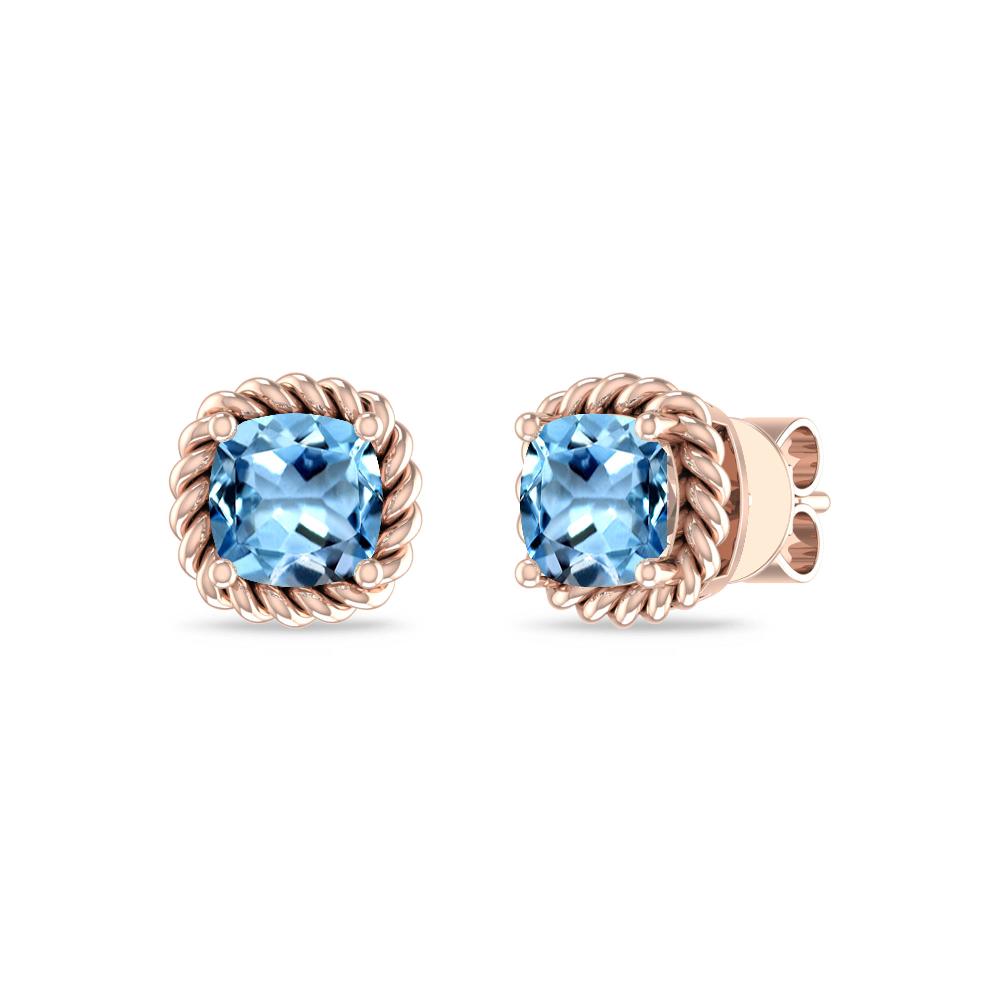 Rose Gold - Aquamarine