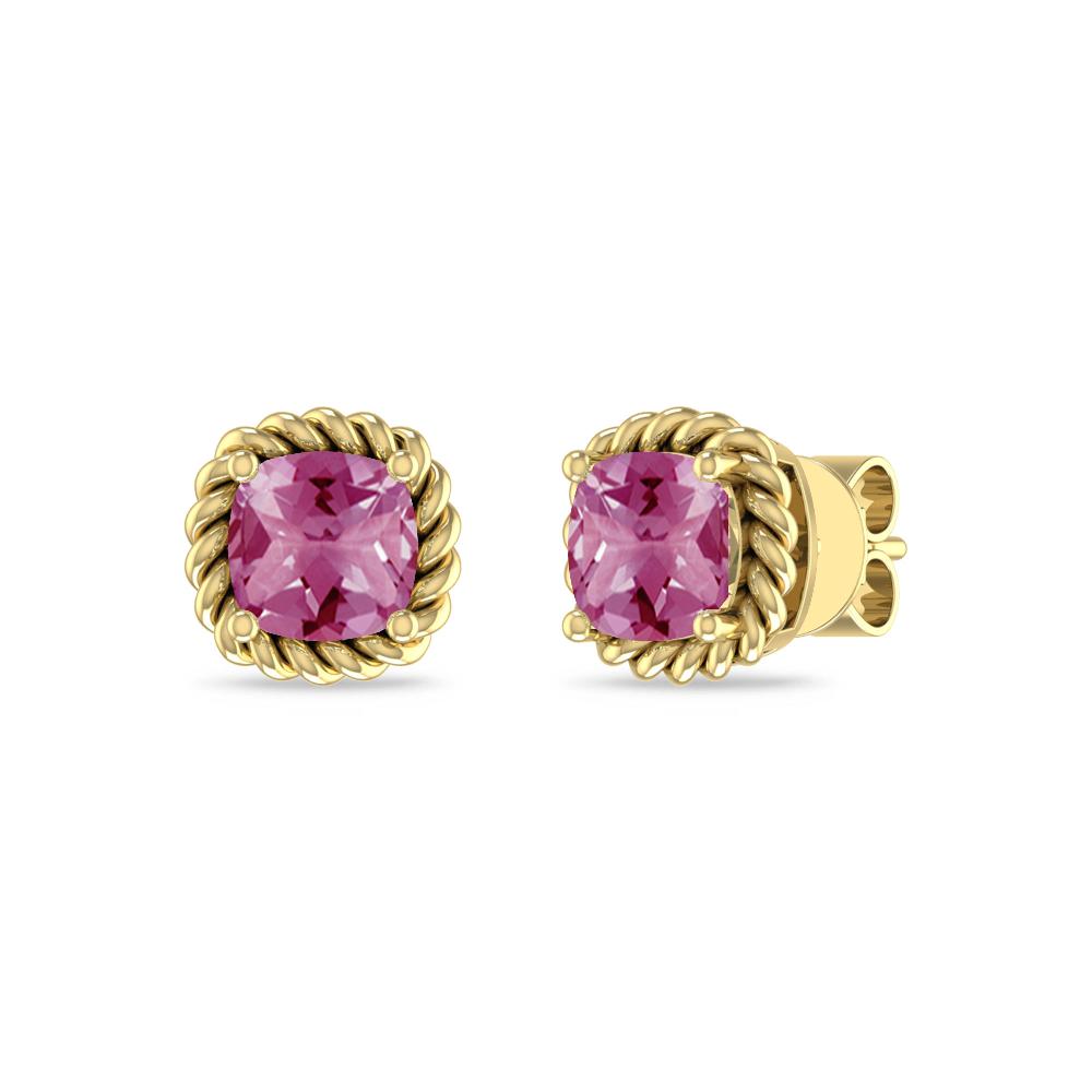 Yellow Gold - Pink Tourmaline