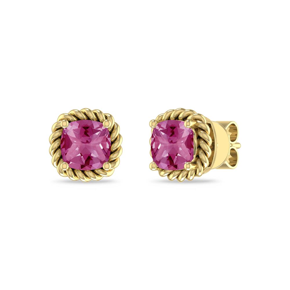 Yellow Gold - Pink Tourmaline
