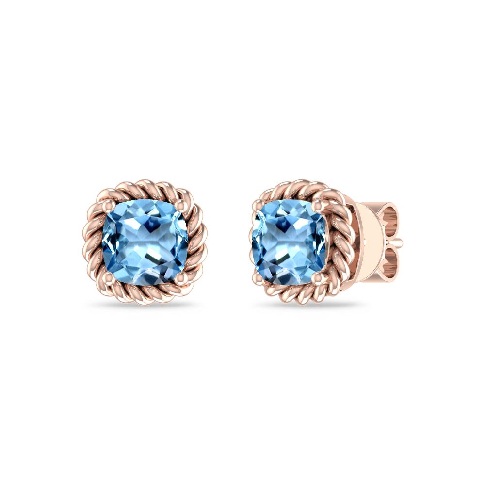 Rose Gold - Aquamarine