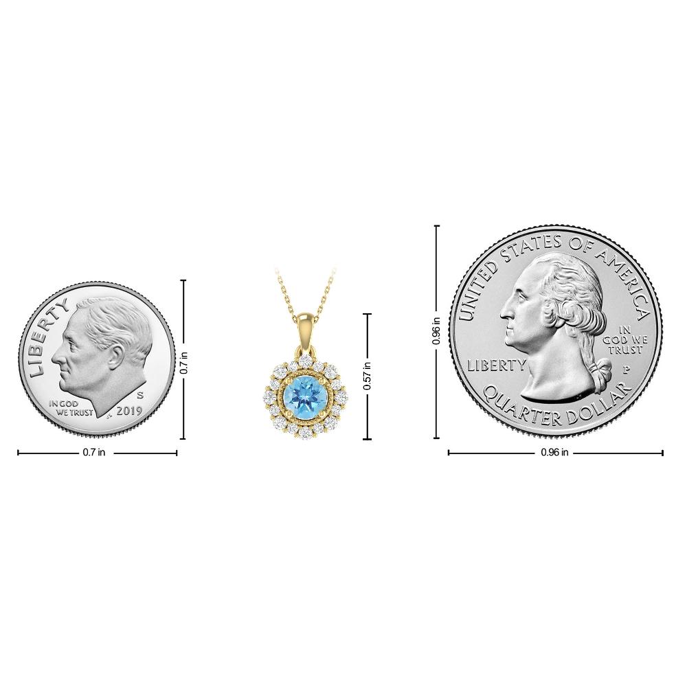 Yellow Gold - Blue Topaz