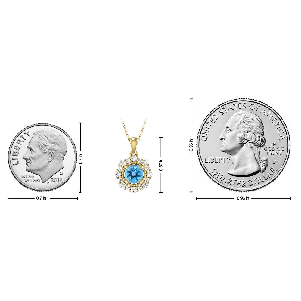 Yellow Gold - Blue Topaz