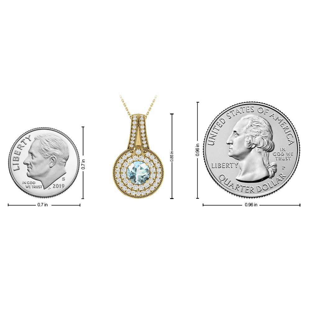 Yellow Gold - Aquamarine