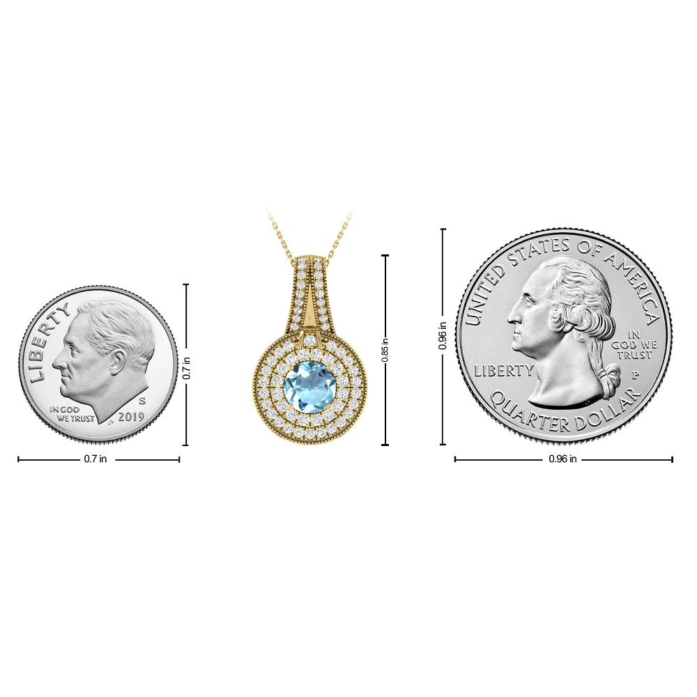 Yellow Gold - Aquamarine