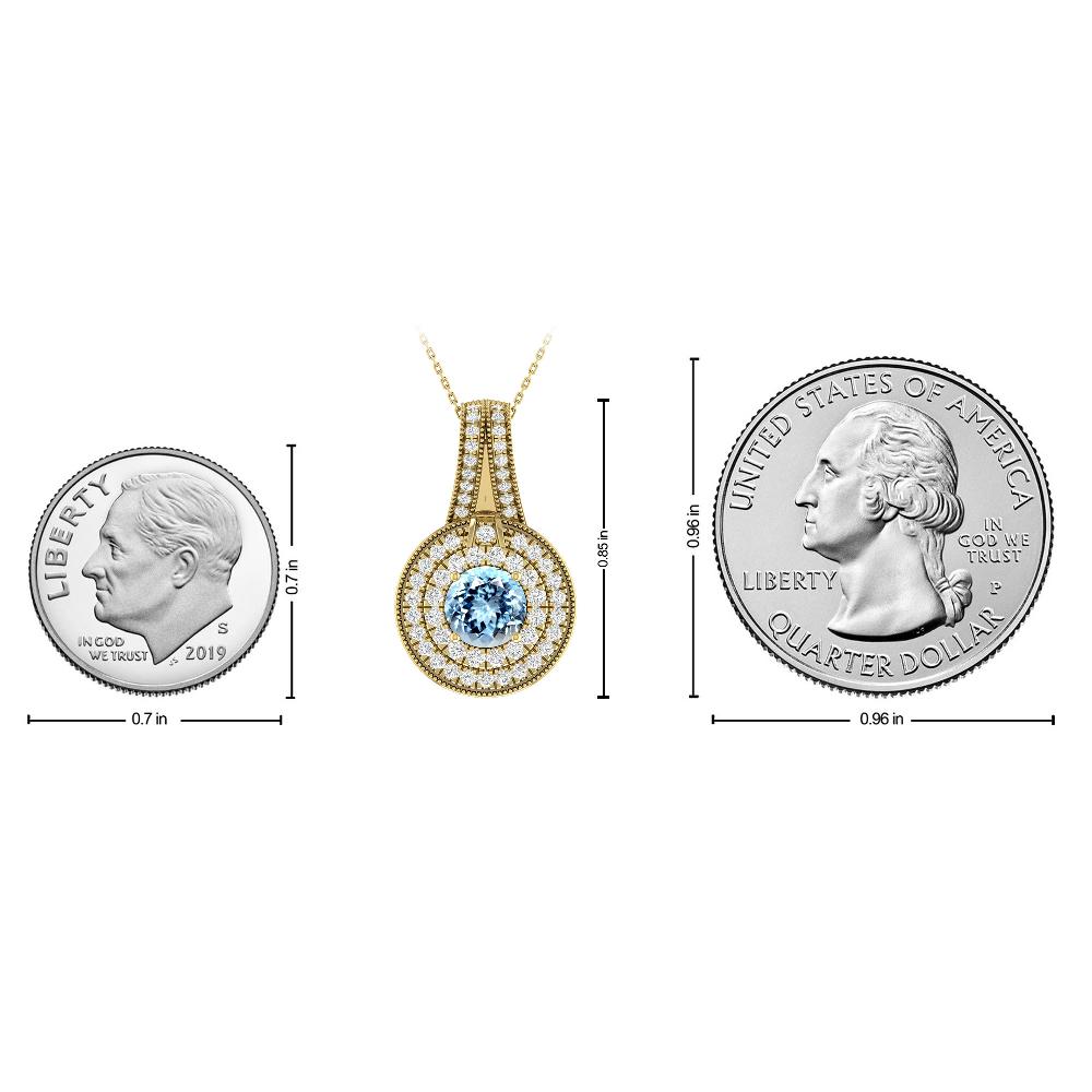 Yellow Gold - Aquamarine