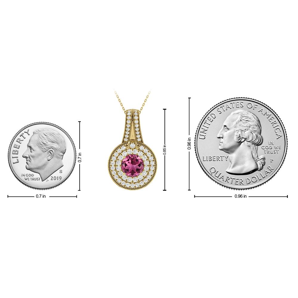 Yellow Gold - Pink Tourmaline