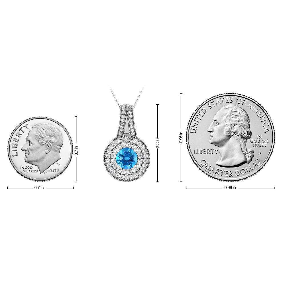 White Gold - Blue Topaz
