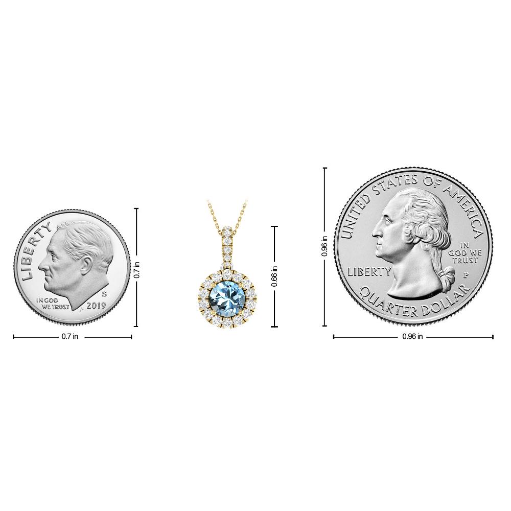 Yellow Gold/White - Aquamarine
