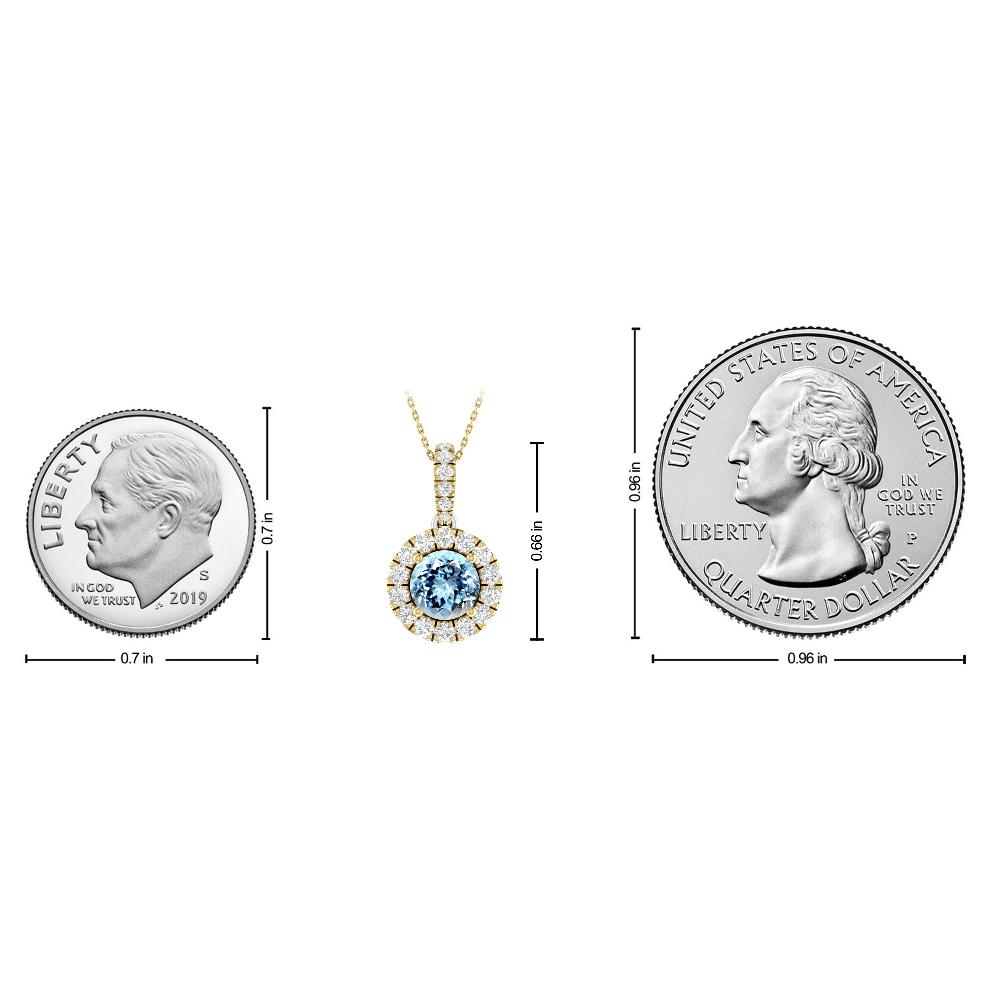 Yellow Gold/White - Aquamarine