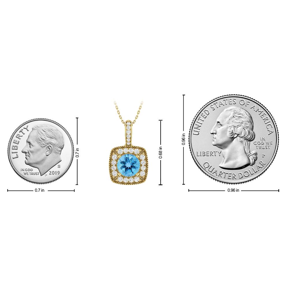 Yellow Gold - Blue Topaz