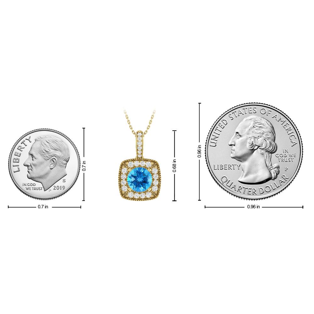 Yellow Gold - Blue Topaz