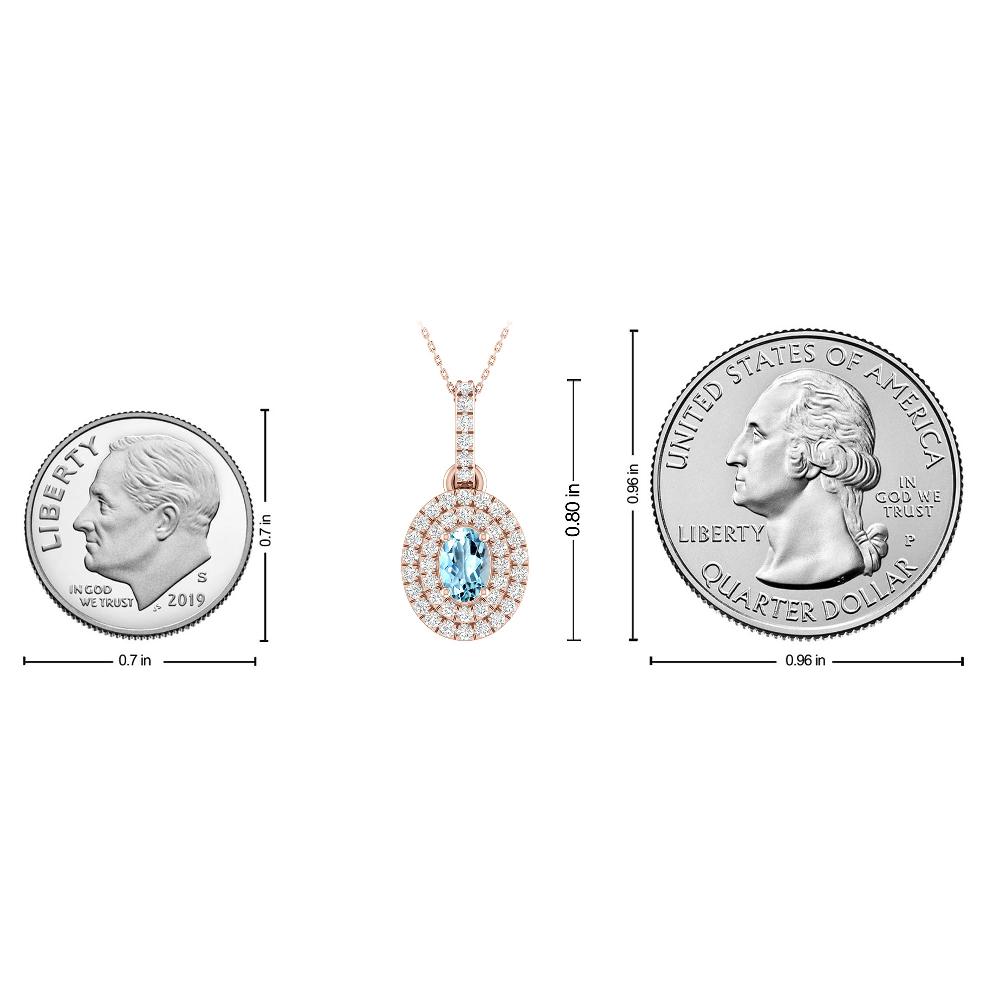 Rose Gold - Aquamarine