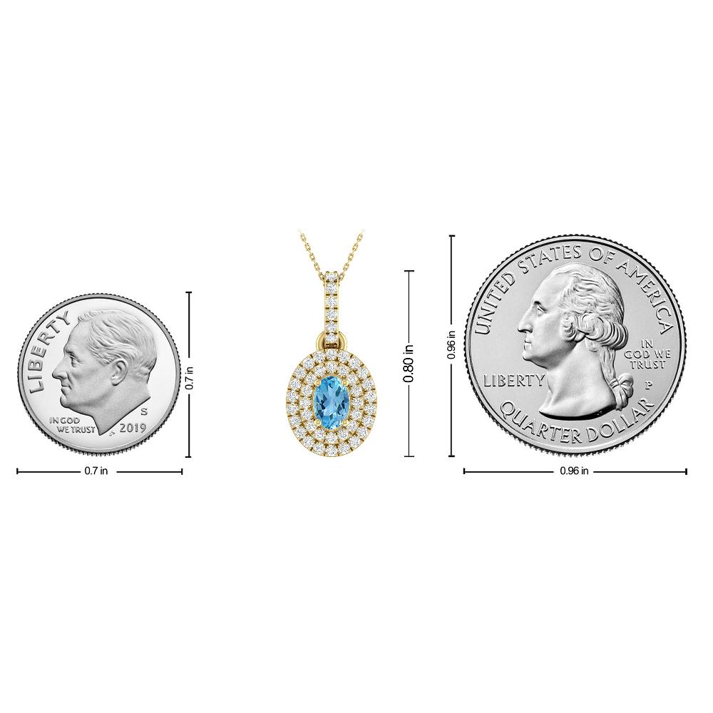 Yellow Gold - Blue Topaz
