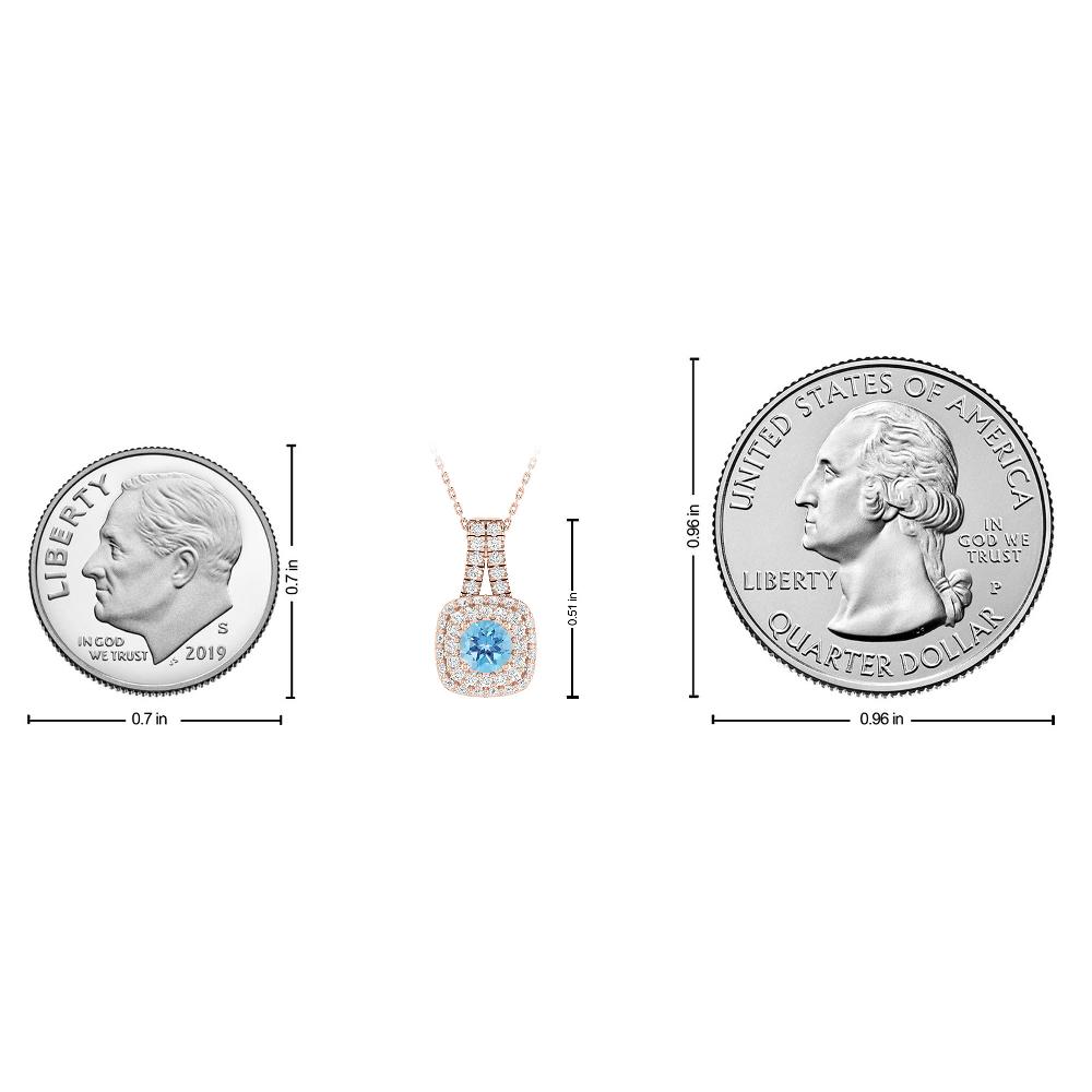Rose Gold - Blue Topaz