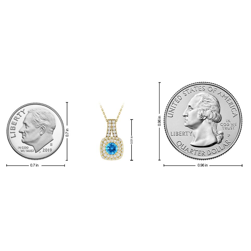 Yellow Gold - Blue Topaz