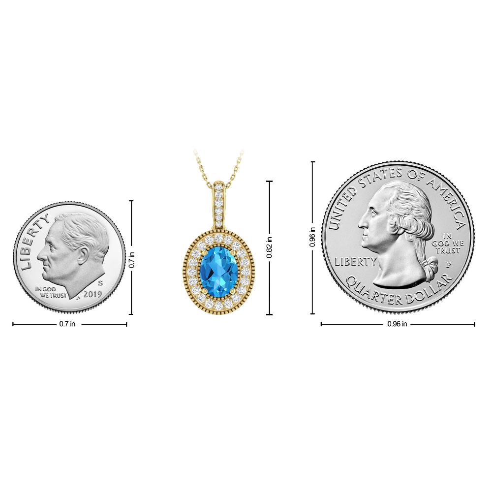 Yellow Gold - Blue Topaz