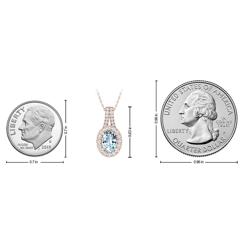 Rose Gold - Aquamarine