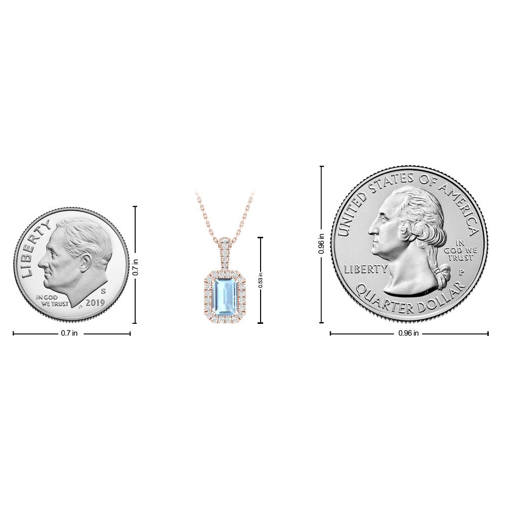 Rose Gold - Aquamarine