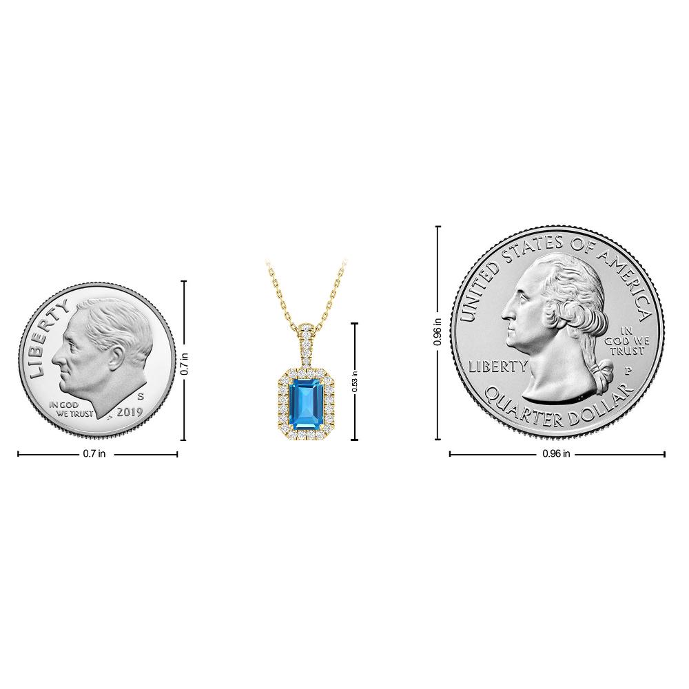 Yellow Gold - Blue Topaz